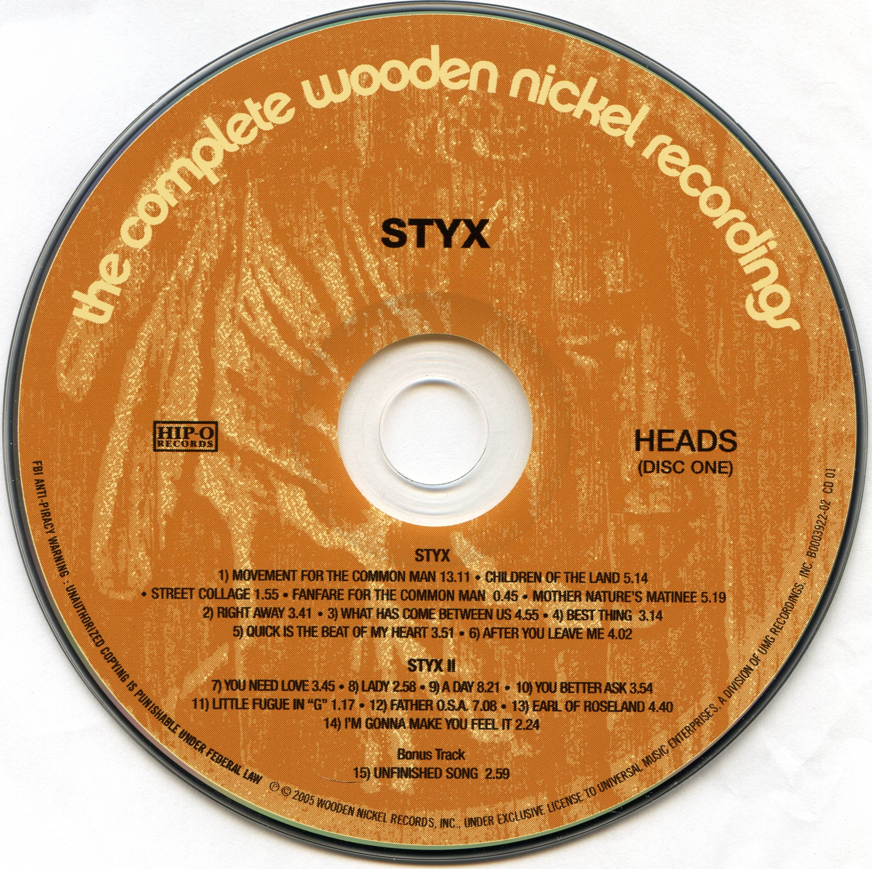 Styx  The Complete Wooden Nickel Recordings : CD1